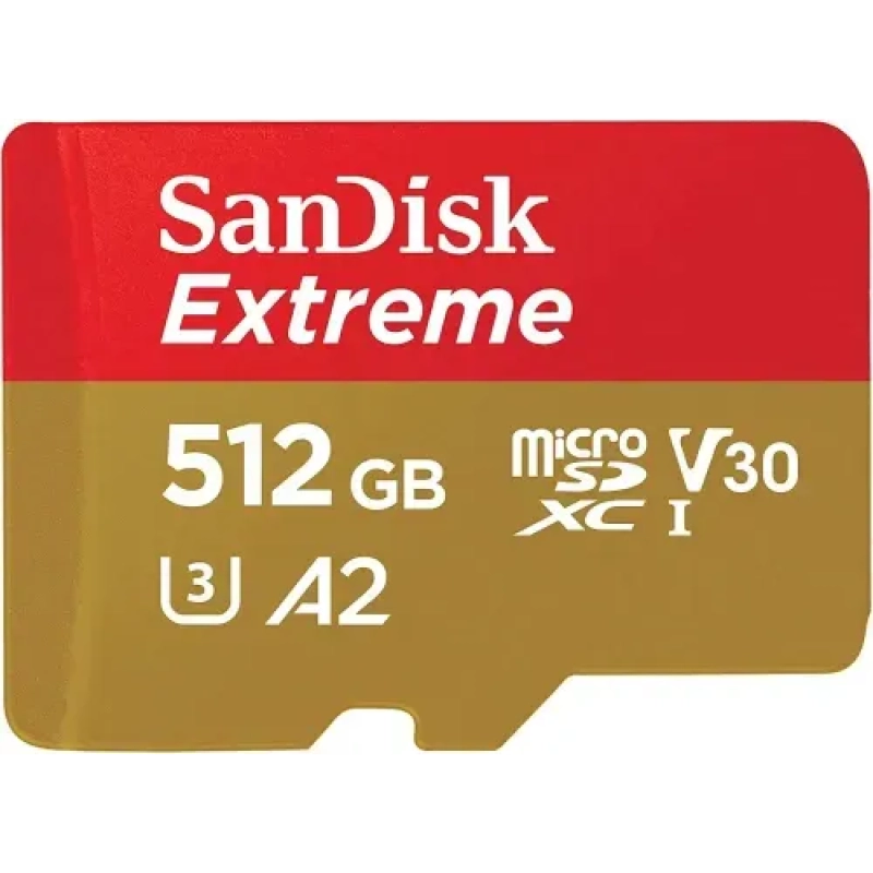 SanDisk Extreme 512GB 190mbps microSDXC UHS-I Memory Card (SDSQXAV-512G-GN6MN)